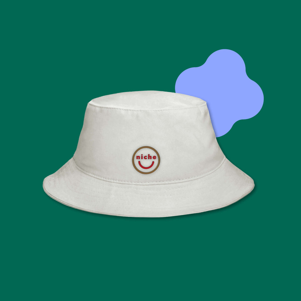 Smile Bucket Hat (Gold + Red)